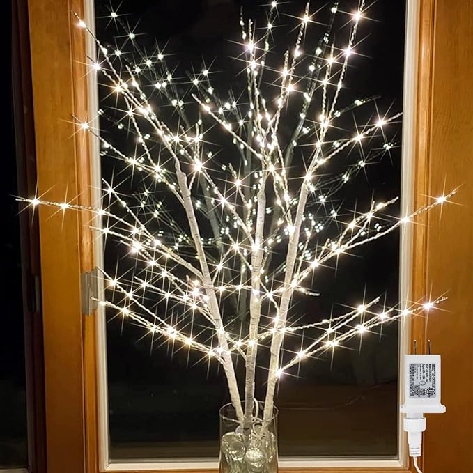 Bexdir Lighted Birch White Tree Branches 33IN 180LED by Bexdir