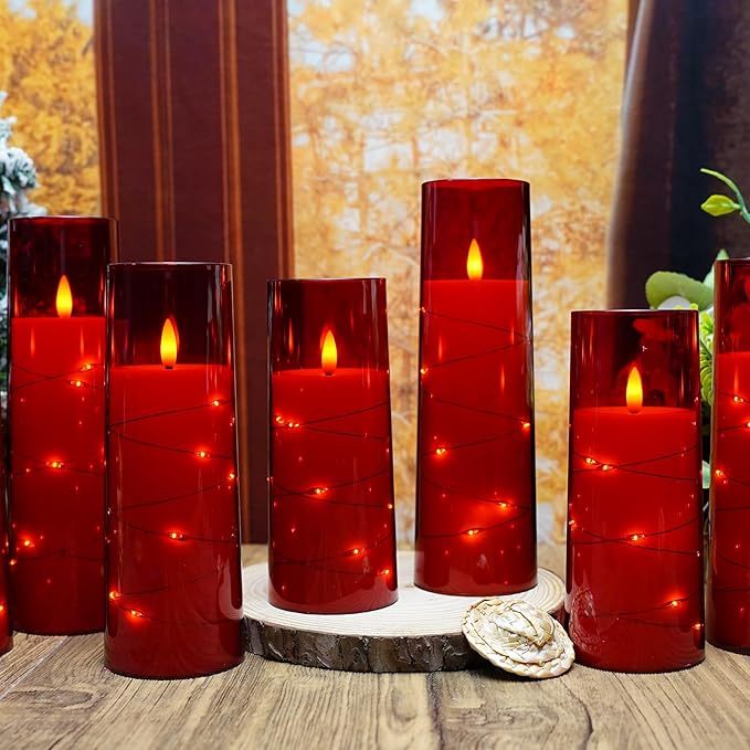 Flameless LED Candles with Timer 9 Pc Flickering Flameless Candles - Image 6