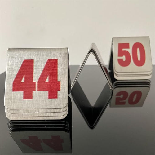 10 Pcs Metal Place Cards Stackable Tent Style Table Numbers，Place Card Holders - Image 2