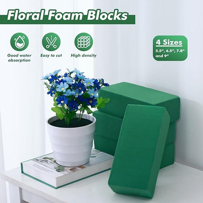 24 Pcs Floral Foam Blocks for Fresh & Artificial Flowers, 5.5" L x 3.1" W x - Image 8