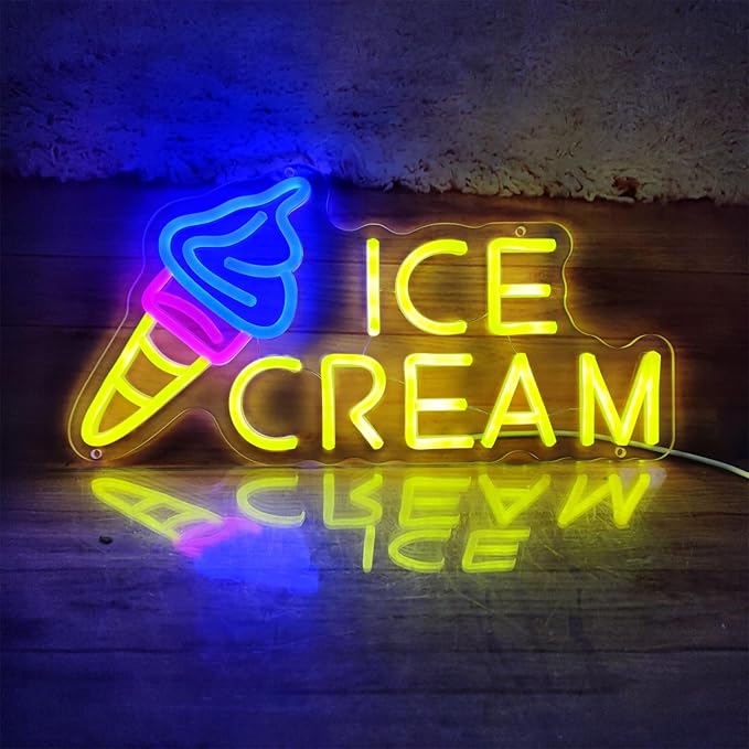 Ice Cream Neon Sign Ice Cream Light Ice Cream Signs - Image 3