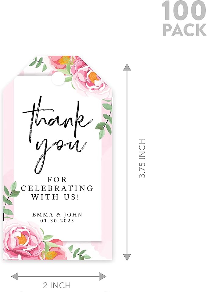 Andaz Press 100-Pack Personalized Thank You Tags - Image 5
