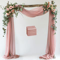 Wokceer Wedding Arch Draping Fabric 6 Panels 28.7" x 20FT Dusty Rose Drapes by Wokceer