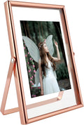Rose Gold Floating Frame, For Picture 3.5x5, Mini Tabletop Photo Frame by AhaGoOfficial