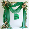 Wokceer Wedding Arch Draping Fabric 6 Panels 28.7" x 20FT Emerald Green Drapes by Wokceer