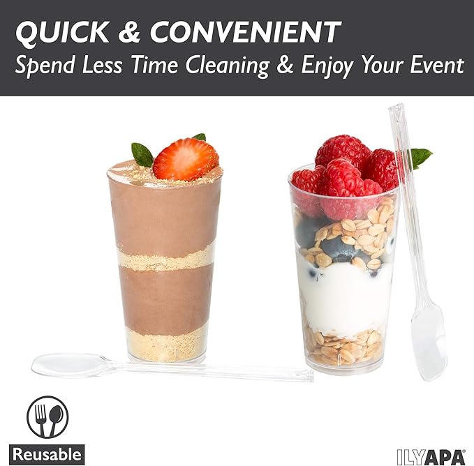 Ilyapa 3oz Plastic Dessert Cups - Image 5