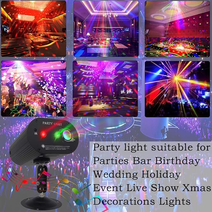 Party Lights, LED Disco Strobe Light, RGB Sound Activated - Image 6