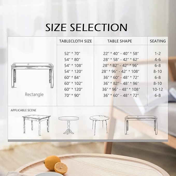 MYSKY HOME Rectangle Tablecloth 60x102 Inches -Linen Farmhouse Geometric - Image 7