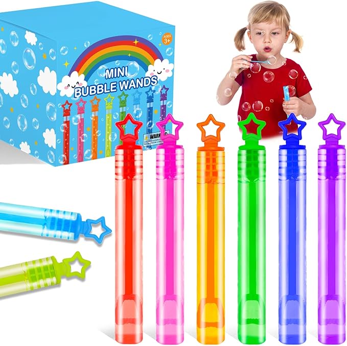 Bulk Mini Bubbles Party Favors for Kids 100-300 Pack, Small Halloween Birthday by Wondrus