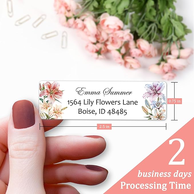 Personalized Return Address Labels Floral - Image 4