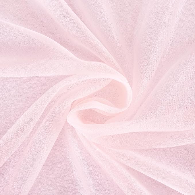 Blush Pink 2 Panels Wedding Arch Draping Fabric 29" x 20Ft Sheer Drapes Outdoor - Image 6