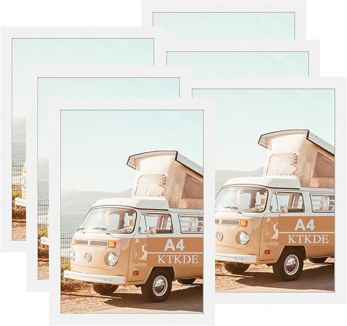 KTKDE A4 Picture Frame White set of 6 by KTKDE