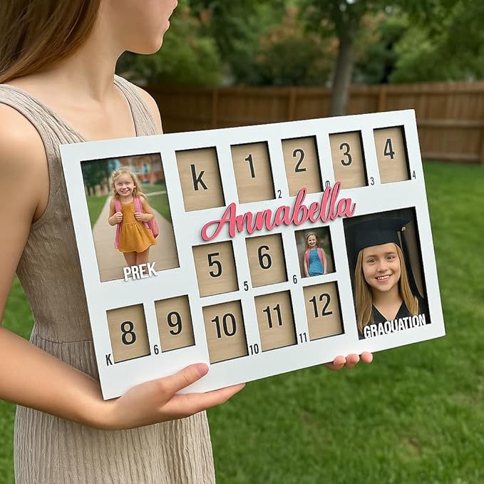 School Years Picture Frame Kids School Frame Graduation Photo holder K-12 - Image 4
