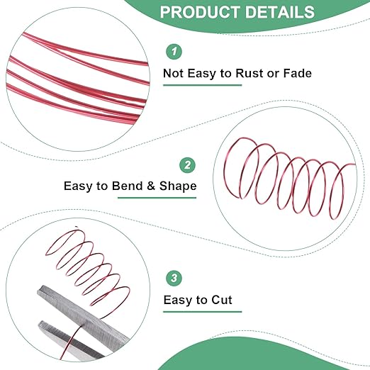 2-Rolls 0.4mm Jewelry Wire, 26 Gauge 328FT Craft Wire Copper Beading Wire - Image 2