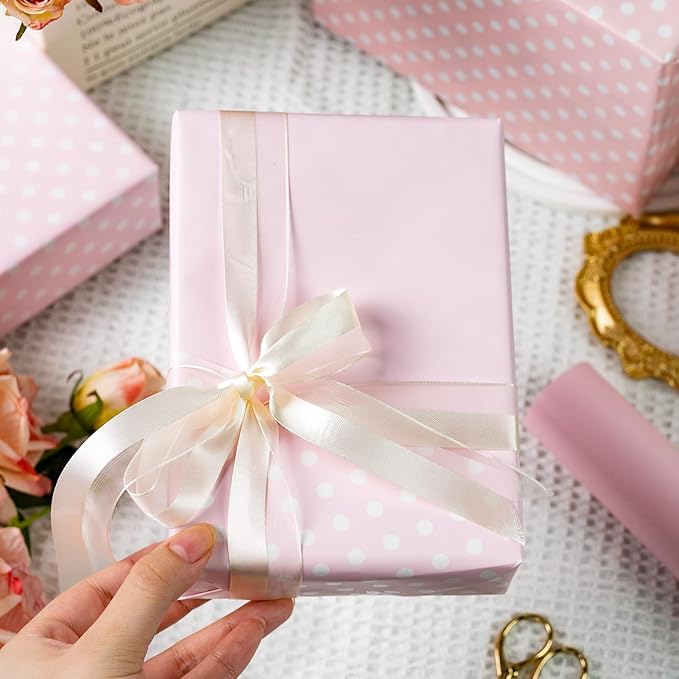 Garbendy Gift Wrapping Paper Roll-Solid Color Pearly-Lustre Paper, Valentine's - Image 7