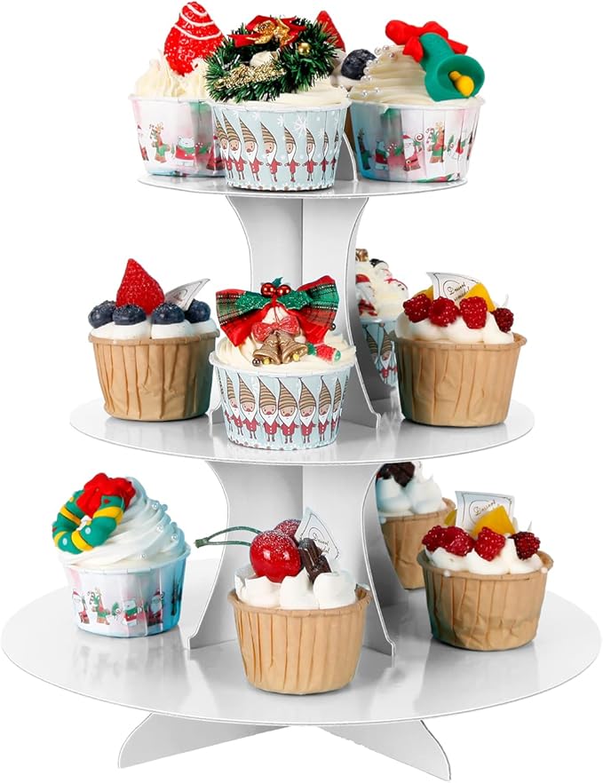 3-Tier Cupcake Stand, Cake Stand holder, Tiered DIY Cupcake Stand Tower - Image 2