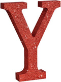 TONIFUL 8 Inch Red Glitter Letter Y Table Centerpiece A-Z Red Birthday Party by TONIFUL