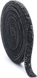 Black Rhinestone Ribbon 3 Yards Self Adhesive Rhinestone Strips Diamond Ribbon by YHMQDU