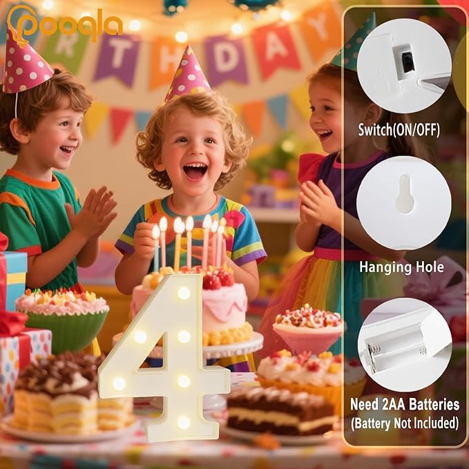 Decorative Led Light Up Number Letters - Image 2