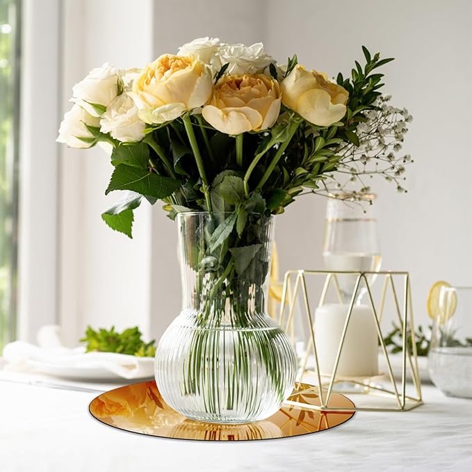 VASUHOME 10" Gold Mirror Centerpieces - Image 3