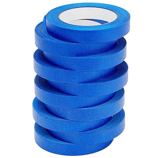 Lichamp 10 Pack Blue Painters Tape 3/4 inch, 0.75 inch x 55 Yards x 10 Rolls by Lichamp