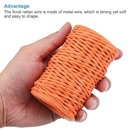 PATIKIL 164 Feet Floral Bind Wire Wrap Twine, 2mm Florist Wire Iron Wire Paper - Image 4