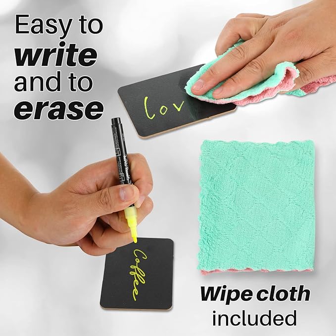 Mini Chalkboard Signs for Food Labels for Party Buffet, Small Place Cards or - Image 2