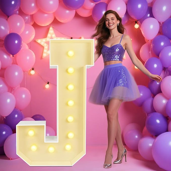 Marquee Light Up Letters: 4FT Large Decorative Signs by Unknown