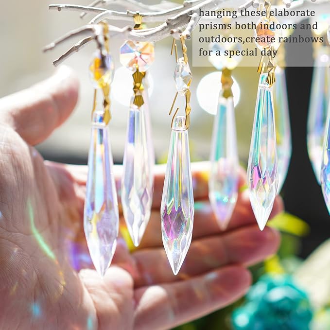 20pcs Large Colorful Crystal Prisms - Image 4