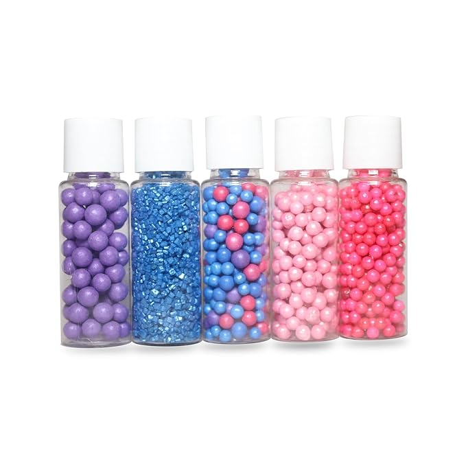 Confect Cake Decorating Sprinkles | Mix Hot Pink Baby Pink & Purple Dragees | - Image 2