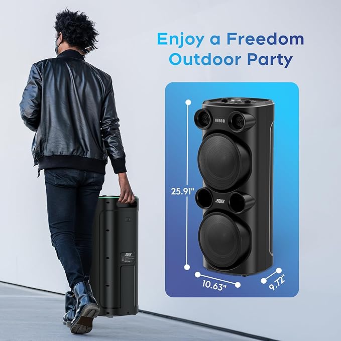 25.9''Karaoke Machine with 2 Wireless Microphones, 5.3 Speakers Bluetooth - Image 6