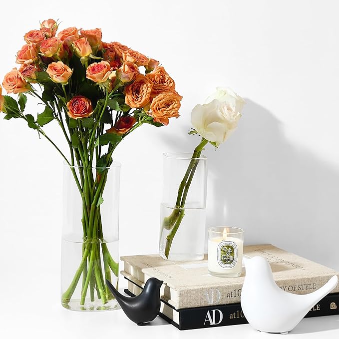 3 PCS Modern Square Glass Cylinder Vases Set – Elegant Bud Vases, Floating - Image 5