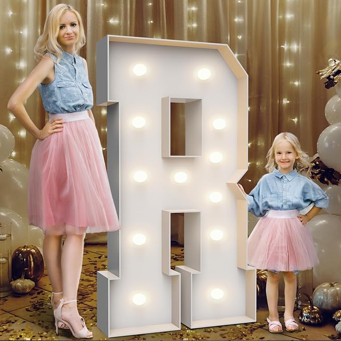4FT Marquee Light Up Letters R, Party Decoration Large Marquee Light Up Letters by Teebloom