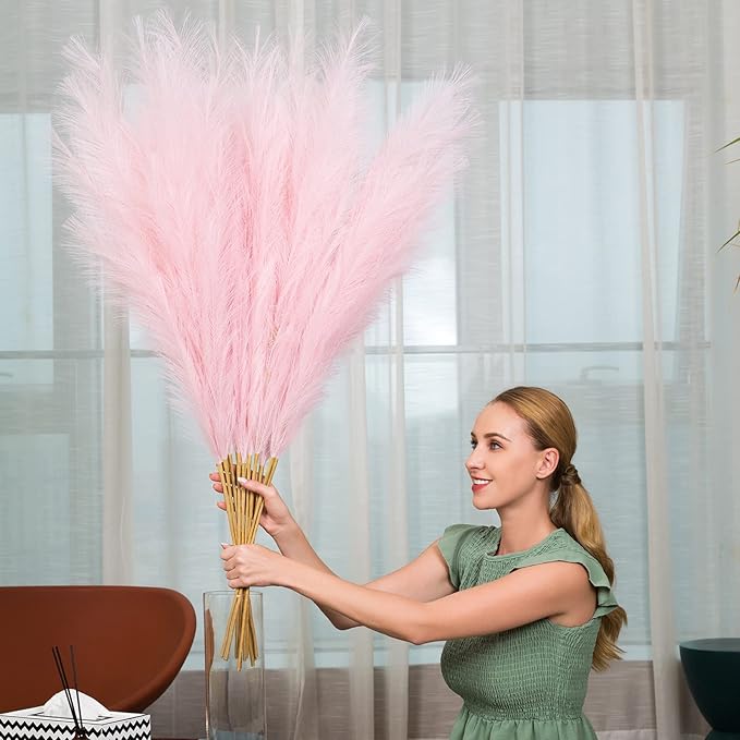 EVODIS Faux Pampas Grass 6 Stems, Artificial Pampas Grass - Image 4