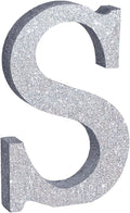 TONIFUL 8 Inch Silver Glitter Letter S Table Centerpiece A-Z Silver Birthday by TONIFUL