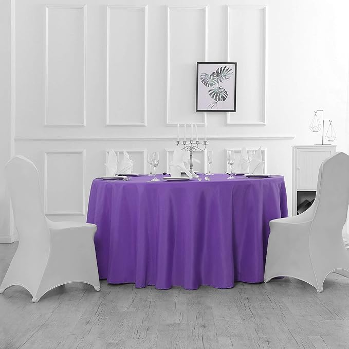 70 inch Round Tablecloth Washable Polyester Table Cloth Decorative Table Cover - Image 4