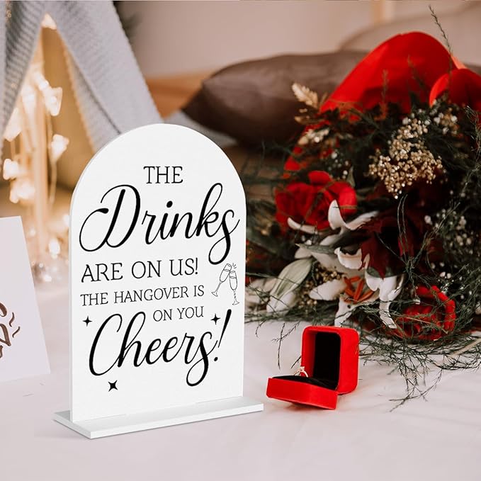 Wedding Decorations for Reception Ceremony, Wedding White Acrylic Table Sign - Image 6