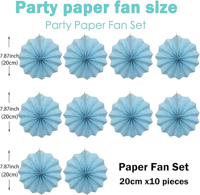 Blue Graduation Party Decor, Baby Blue Party Decorations, Christmas Baby Shower - Image 2