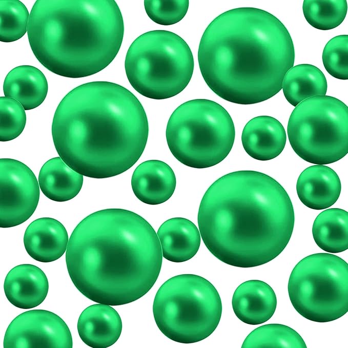 300Pcs Vase Filler Green No Hole Faux Pearl Beads by ORIKASO