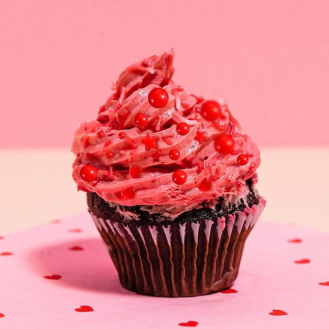 Kasvan Red Pearl Sprinkles, 6 Sizes Mix - Image 5