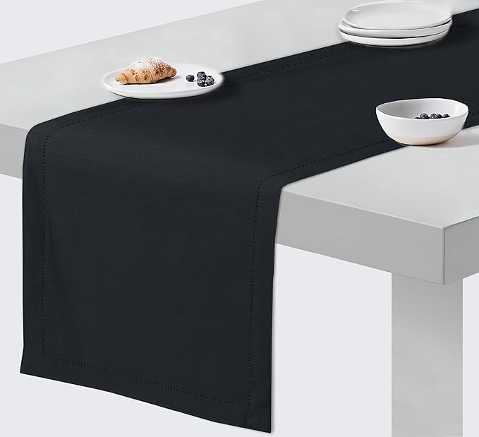 Ruvanti Linen Table Runner 108 Inches, Classic Hemstitch, Non-Slipping - Image 9
