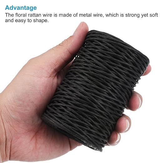 PATIKIL 164 Feet Floral Bind Wire Wrap Twine, 2mm Florist Wire Iron Wire Paper - Image 4