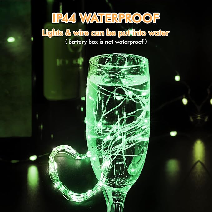 12 Pack Fairy Lights Battery Operated, 7FT 20LED Waterproof Silver Wire - Image 3