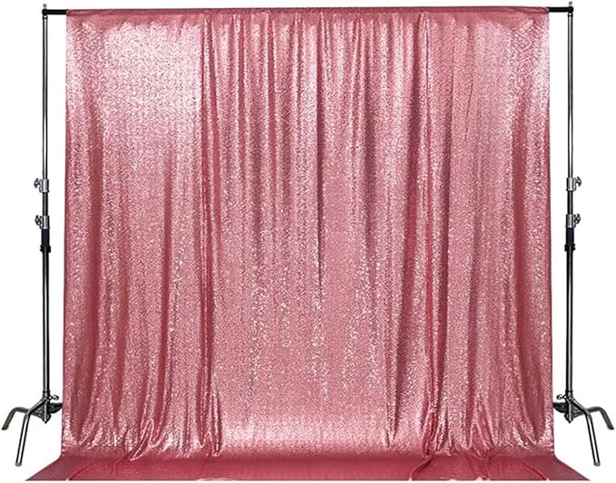 Poise3EHome 8Ft x 8Ft Fuchsia Pink Sequin Backdrop, Glitter Thick Satin Sequin - Image 8