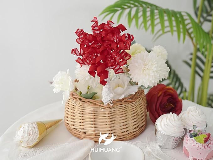 HUIHUANG Red Bows for Gift Wrapping Christmas Gift Bows 5 inch x 8 Counts - Image 5