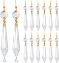 H&D 15pcs Large Clear Crystal Chandelier 60mm Icicle U-Drop Prisms Lamp Parts by HDHYALINEDORA
