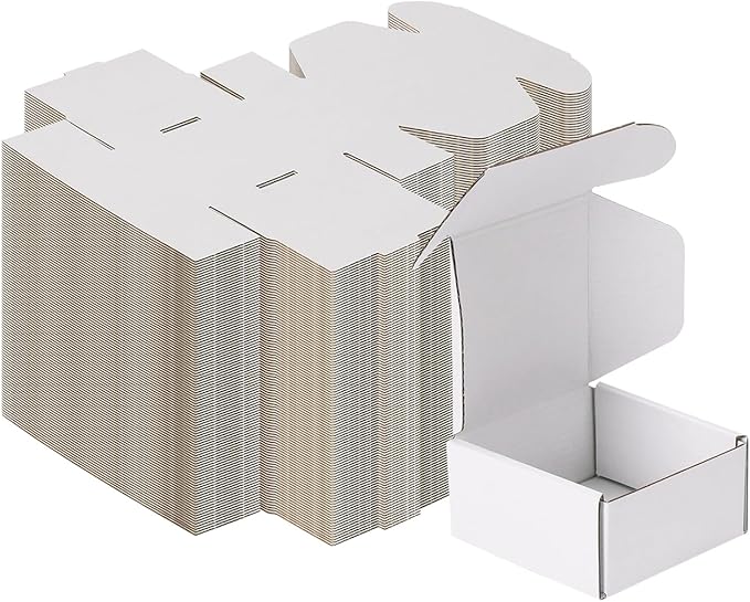 MEBRUDY 4x4x2 Inches Shipping Boxes Pack of 100, Small Corrugated Cardboard Box by MEBRUDY
