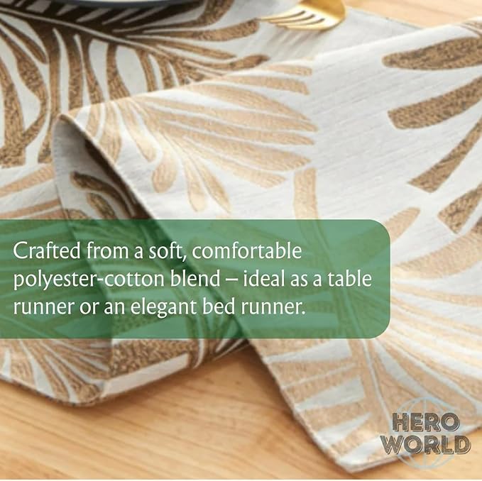 Monstera Leaf Table Runner – Elegant Fabric Table Centerpiece, Machine Washable - Image 7