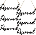 12 Pcs Reserved Seating Signs for Wedding Chairs Hanging Wooden Rustic Reserved by Yalikop