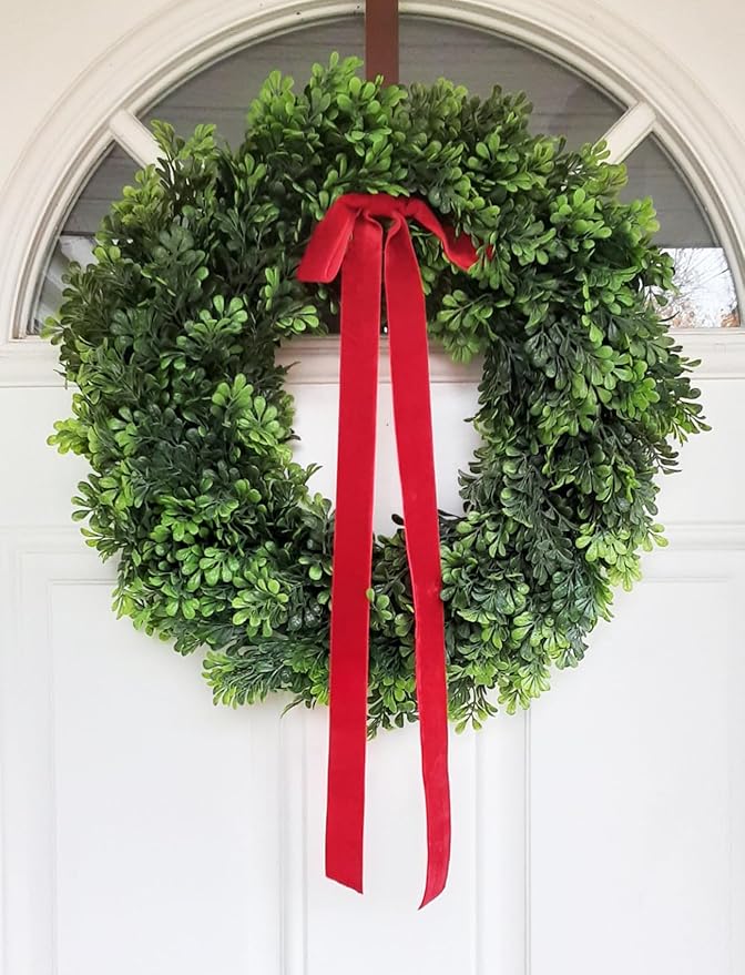 Red Velvet Ribbon 1'' 25 Yards for Christmas Tree, Gift Wrapping, Flower Bouquet - Image 4
